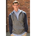 Full-Zip Two-Tone Jersey Knit Hoodie